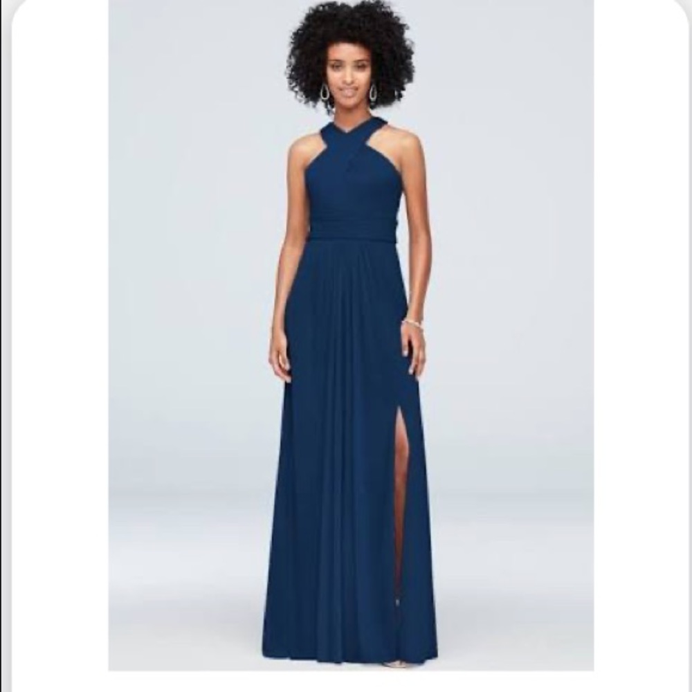 David’s Bridal baby crisscross formal dress